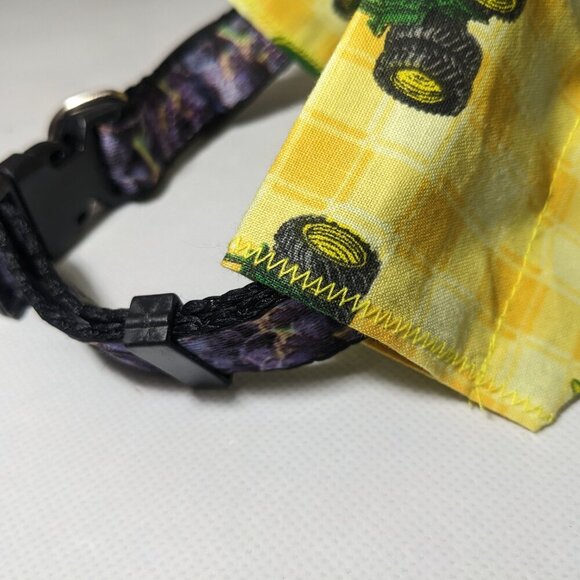 NEW- Homemade John Deere Tractors Dog Bandana (8" x 6") Size S-M - Picture 7 of 7